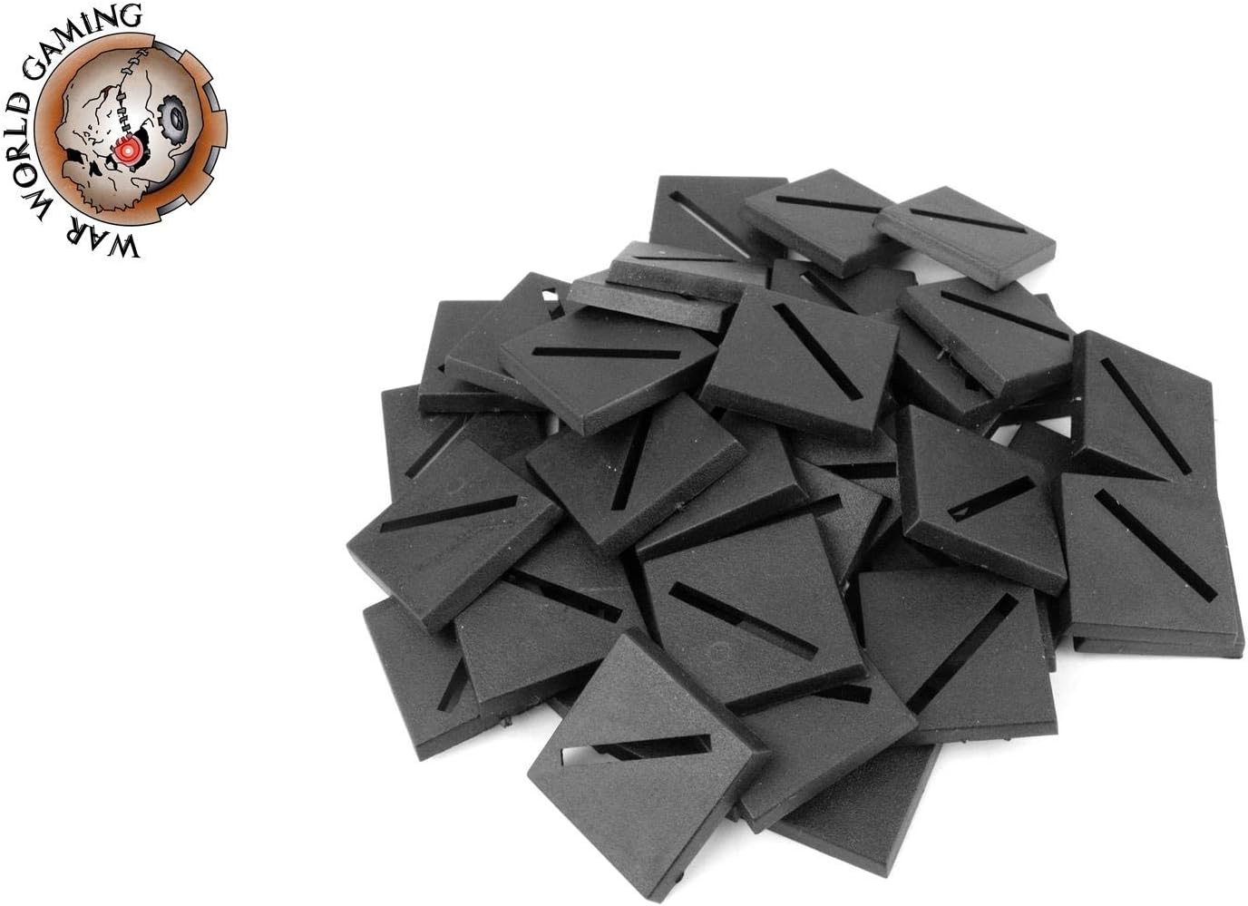 War World Gaming 25mm Square Slotted Plastic Bases (Choose Quantity) – 28mm Wargames Wargaming Miniature Figures Model