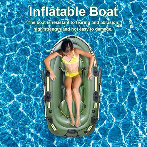 Bateau Gonflable, Bateau De Pêche Avec Pagaie Et Pompe À Pied Et Corde De Sécurité Bateau De Plongée À La Dérive En Pvc…
