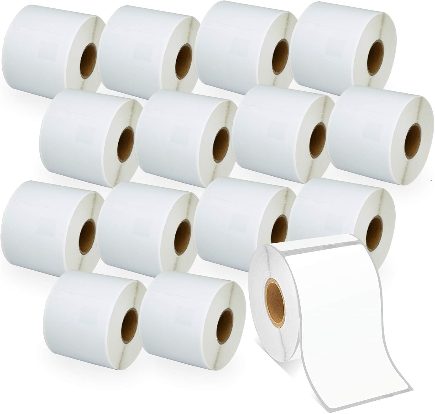 BETCKEY - Compatible DYMO 30323 (2-1/8" x 4") Shipping Labels, Strong Permanent Adhesive & Perforated, Compatible with Rollo, DYMO 4XL & Zebra Desktop Printers[16 Rolls/3840 Labels] : Office Products