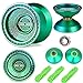 Lidodo YOYO Professional, Newest Design with Silver Acid Aluminum Alloy High Speed Professional Unresponsive Yoyo Balls,Ball Bearing Trick Yo-yo,Pro yoyo (Green)