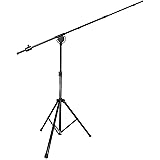LyxPro SMT-1 Professional Microphone Stand Heavy Duty 93” Studio Overhead Boom Stand 76” Extra Long Telescoping Arm Mount, Fo