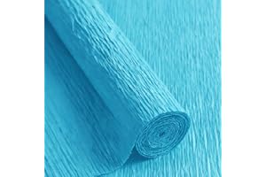 LCREATE LCREATE LCREATE Crepe Paper Roll 8.2ft Long 17 Inch Wide for Wedding Ceremony Various Large Festivals Decoration (32-Azure Blue)