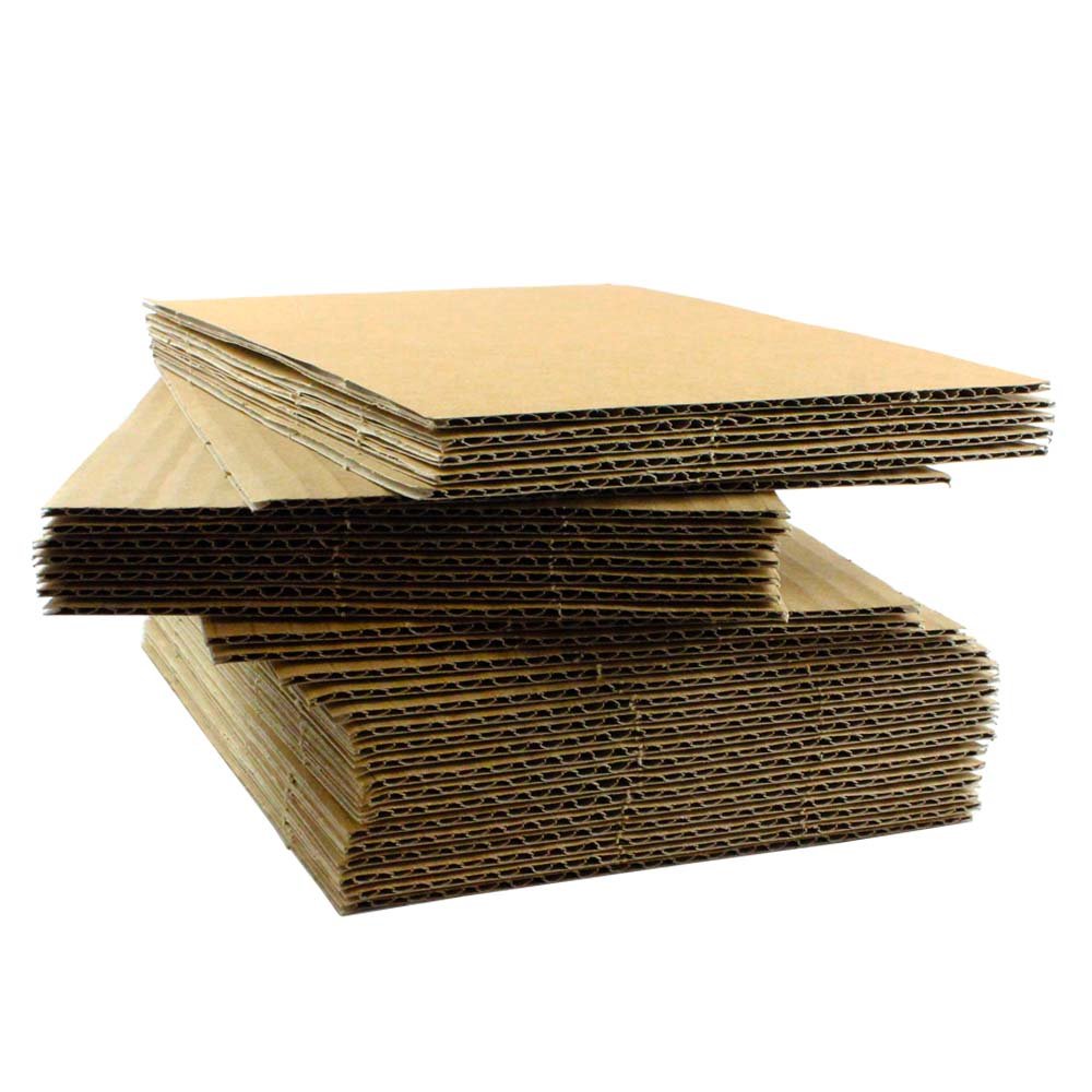 75 EcoSwift 12x12 Corrugated Cardboard Filler Inserts Sheet Pads 1/8