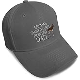 Custom Baseball Caps for Men & Women Embroidered German Shorthaired Pointer Dad Embroidery Acrylic