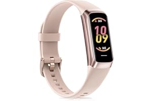 MOREMORE Fitness Tracker with Heart Rate, Step Counter, Sleep Tracking, Calorie Tracking, Activity Tracker with 1.1" AMOLED Touch Color Screen, Waterproof Step Tracker for Android iPhones Women Men