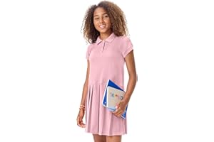 CLASSROOM SCHOOL UNIFORMS Classroom Girls Polo Dress School Outfit for Toddler,Pleated Skirt
