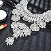 Statement Necklace for Women - Fashion Silver Long Bohemian Indian Jewelry Oxidized Chunky Necklace for Women Big Bib Ethnic Costume Jewelry