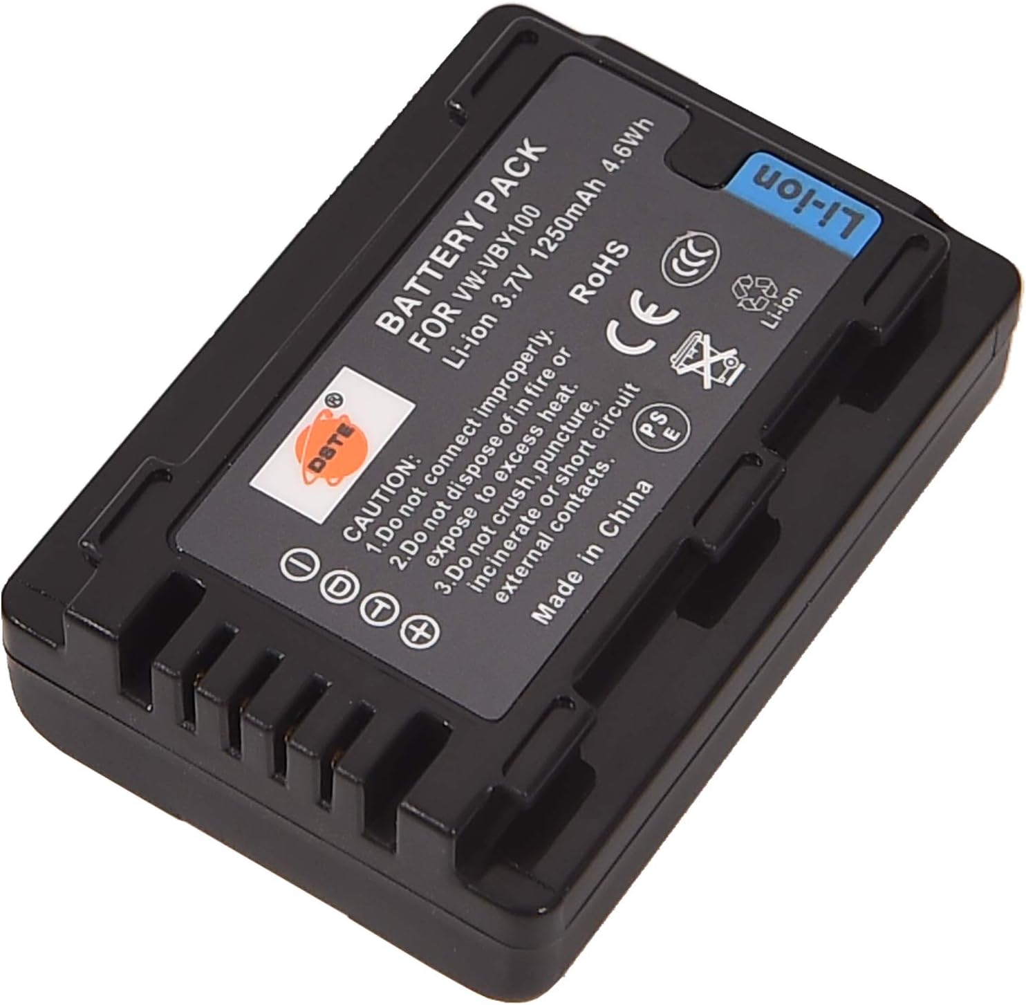 DSTE 2pcs VW-VBY100 Replacement Li-ion Battery + Charger DC106U for Panasonic HC-V110, HC-V110K, HC-V110G, HC-V201, HC-V201K - Image 5