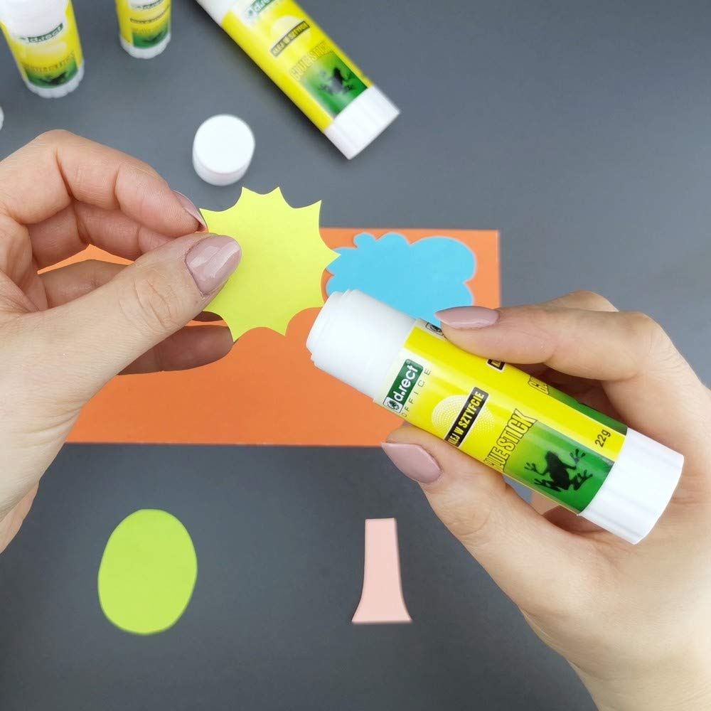 D.RECT Glue Stick 22g - PVA Glue for Craft Art Scrapbooking - Strong Hold Adhesive for Home School & Office Supplies, Pack of 12 - Image 5