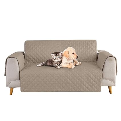 Premium Couch Schonbezug Haustier Hund Katze Sofa Schonbezüge Möbelschutz mit elastischem Gurt, perfekt für Kinder Hunde Katz