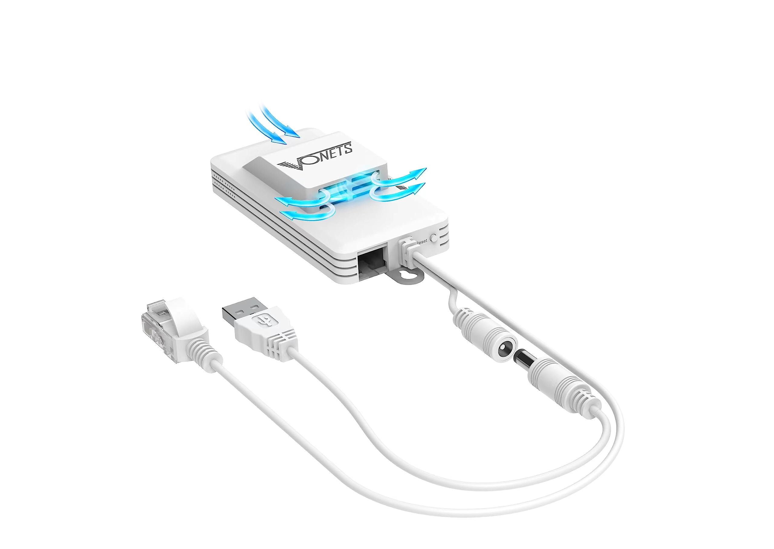 Vonets WiFi Extender 2023 Release AC1200 2.4GHz/5GHz Dual Band WiFi Bridge/WiFi to Ethernet/Broader Coverage Than Ever with 1 RJ45 (10/100Mbps) USB/DC Powered for DVR/IP Camera/WiFi Repeater with Fan