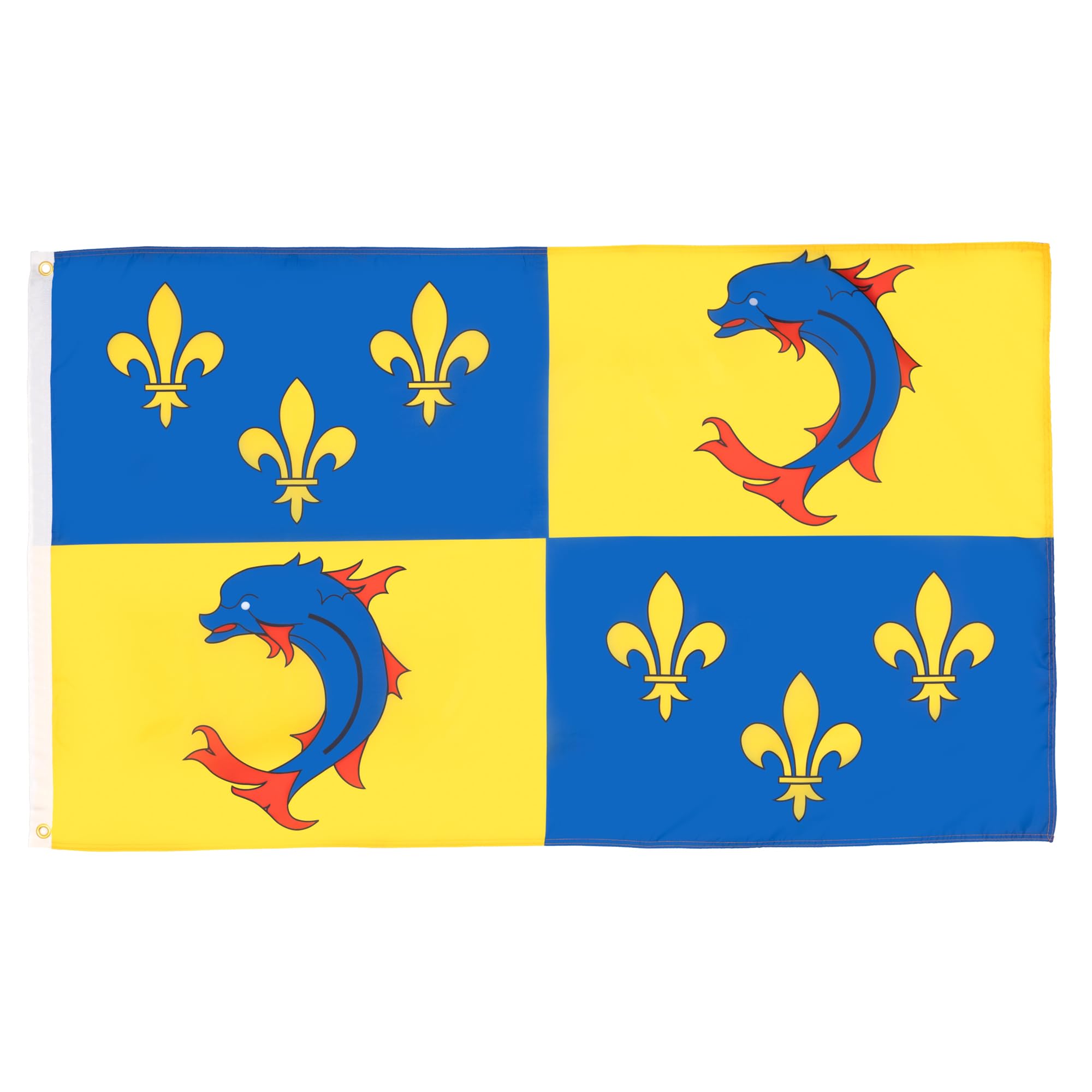 AZ FLAG - French Province Of Dauphine Flag - 3x5 Ft - 100D Polyester France Province Banner with Two Metal Grommets - Fade Resistant - Vivid Colors - 3' x 5' Feet - 150x90 Cm — image 1