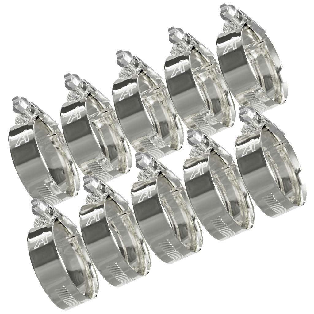 10 Pack - 13mm > 20mm Worm Drive Jubilee Type Hose Pipe Clips Zinc Plated โ image 1
