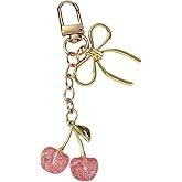 Halakesy Cute Cherry Keychains for Women Girls,Purse Bag Charms for Handbags,Car Key Chain Backpack Accessories