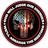 God Will Judge Our Enemies Punisher Decal 5