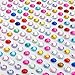 PARTH IMPEX 1699 Pieces 3mm 4mm 5mm 6mm Bling Multicolor Self Adhesive Rhinestone Sheet Acrylic Diamante Jewel Gem Stickers for Laptop Scrapbooking Embellishments DIY Arts Crafts Body Face Nails
