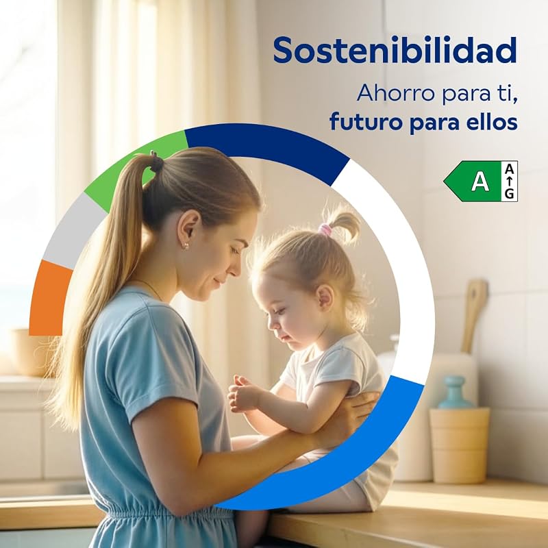 – Lavadora, Libre Instalación, 10 kg, Programa Plancha, Programa Superrápido 15/30 min., Silenciosa, Blanco, 3TS3107BD