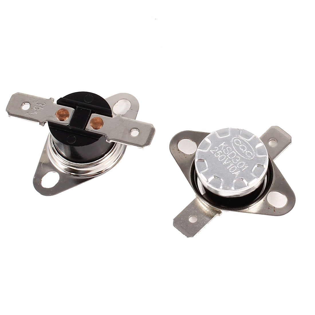 sourcingmap® AC 250V/10A 35C NC Thermostat Temperature Switch KSD301 2 Pcs