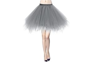 ChicWind Womens Colourful Halloween costumes Puffy Tutu Layered Tulle Petticoat Skirt for Party