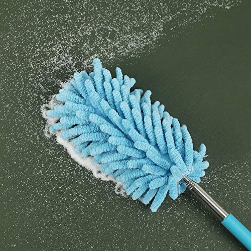 Microfiber Duster for Cleaning, Dusters with Telescoping Extension Pole, Extendable Washable