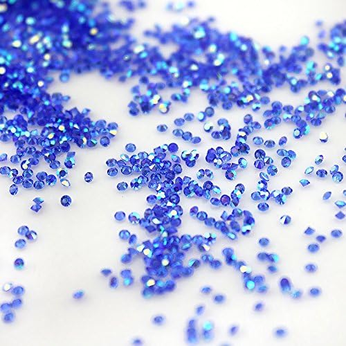 Micro Diamond - QIMEIYA 1440Pcs Micro Diamond DIY Nails Rhinestones Crystal Non Hotfix Rhinestones Need Glue Nail Art Decoration Cosmetics (AB Blue)