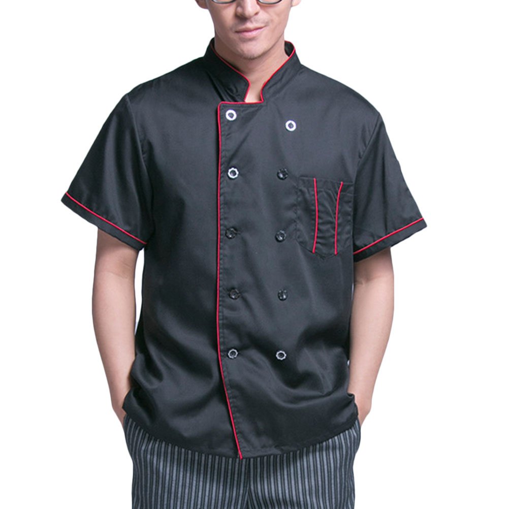 Amazon Com Zhuhaitf Comfortable Chef S Short Sleeve Jacket Shirt