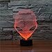 3D Illusion Alien Night Light,Abstractive LED Acrylic Desk Lamp with 7 Color Change Touch White Crack Base for Holiday Birthday Xmas Children's Gift