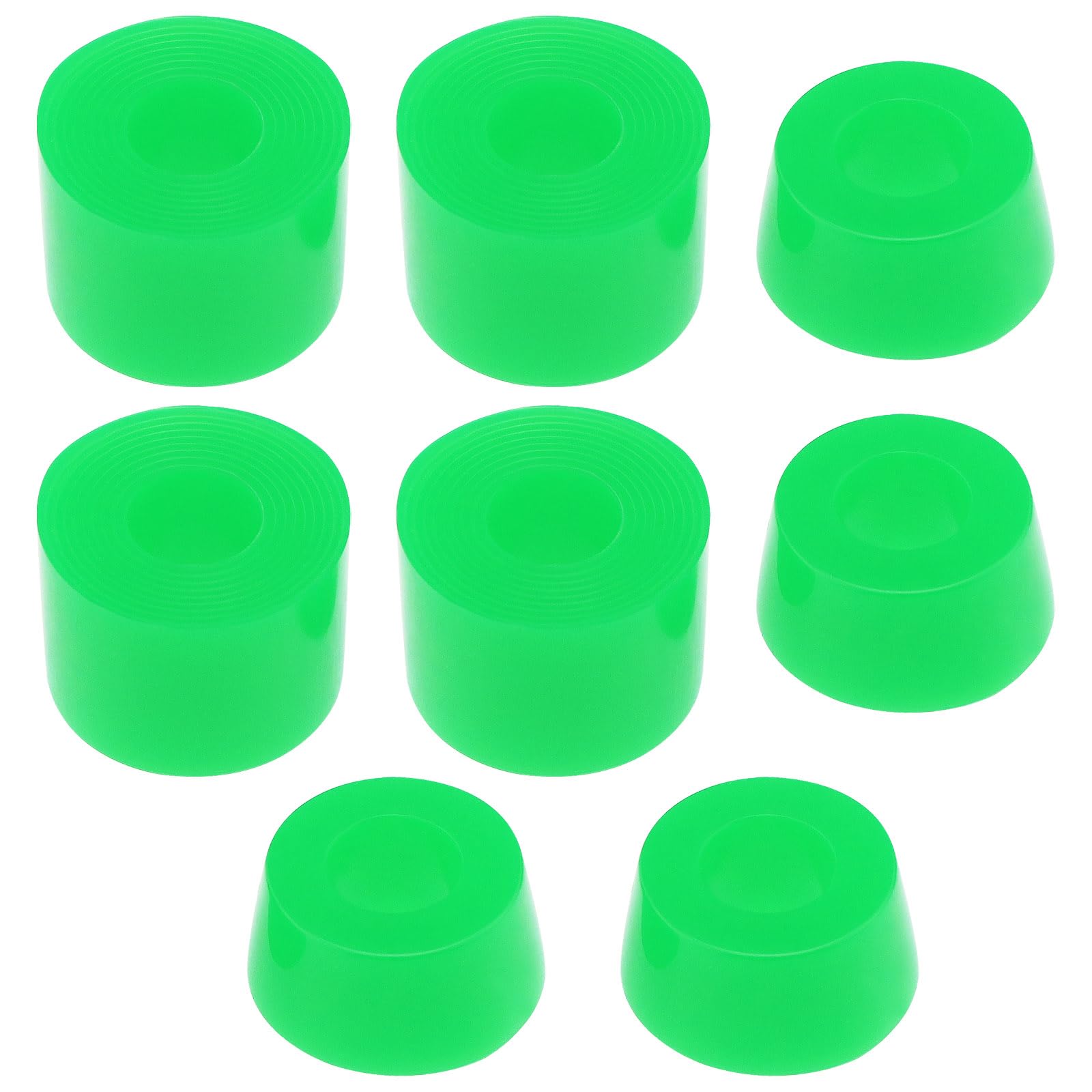 YINETTECH 2 Sets Long board Truck Bushings 92A Skateboard Bushings Shock Absorber Suitable for Skate Trucks Four-Wheel Skateboards(Green)