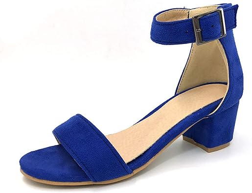 blue peep toe shoes