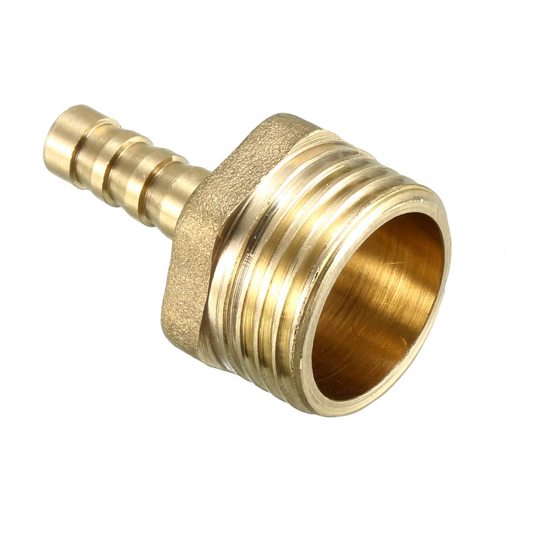 sourcing map Brass Barb Hose Fitting Connector Adapter 6mm Barbed x 1/2 PT Male Pipe