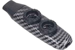 WALFRONT Kazoo Flute Double Hole Adjustable Wind Instrument, Dual Hole Flute with Ergonomic for Accompaniment 115x32x20mm (Ro