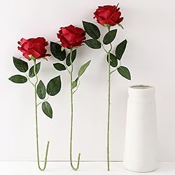 Cloudecor 15Pcs Artificial Roses Velet Real Touch