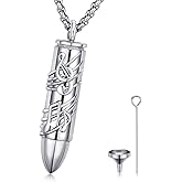 Sunflower Urn Necklace for Ashes Cremation Jewelry 925 Sterling Silver Bee Musical Note Dog Pendant Memorial Keepsake Necklace for Men Women