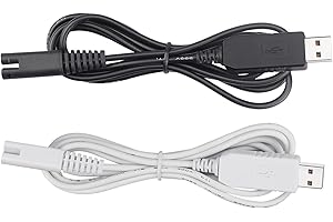 YEAOI Charger Cord Replacement for Waterpik Water Flosser WP360W WP462 WP450, USB Charging Cable, 5ft (2-Pack)