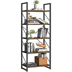 YITAHOME 5 Tiers Bookshelf, Artsy Modern