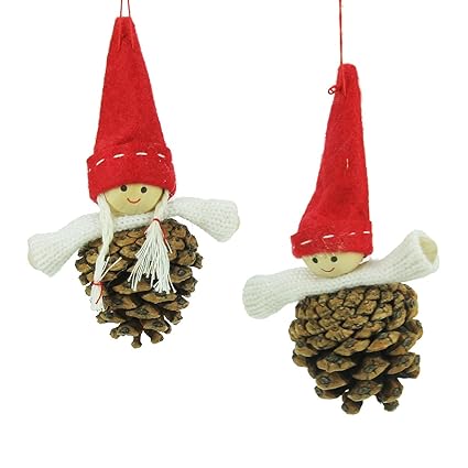 Gisela Graham Christmas Decorations Scandinavian Fir Cone Kids