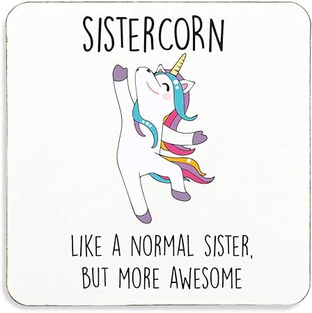 Idee Regalo Per Sorella Natale.Sottobicchiere A Forma Di Unicorno Sorella Migliore Amica Idea Regalo Per Compleanno Natale Amazon It Casa E Cucina