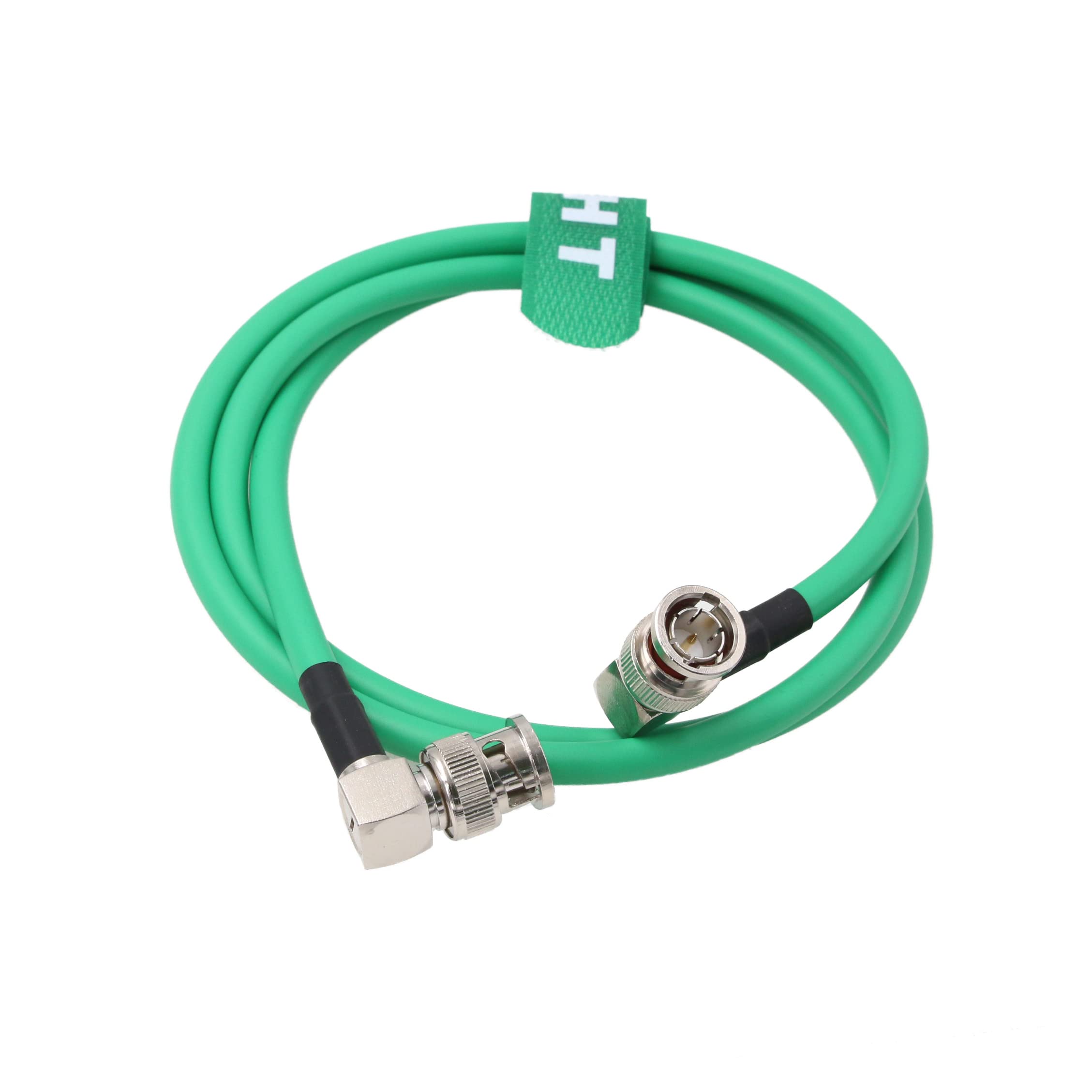 HangTon Raw 12G 4K 60fps 6G 3G HD SDI Video Cable Right Angle BNC for Sony FS7 FX9 FX6 Alexa DSMC2 Camera Blackmagic SmallHD Atomos Monitor (50cm, Green) Right Angle