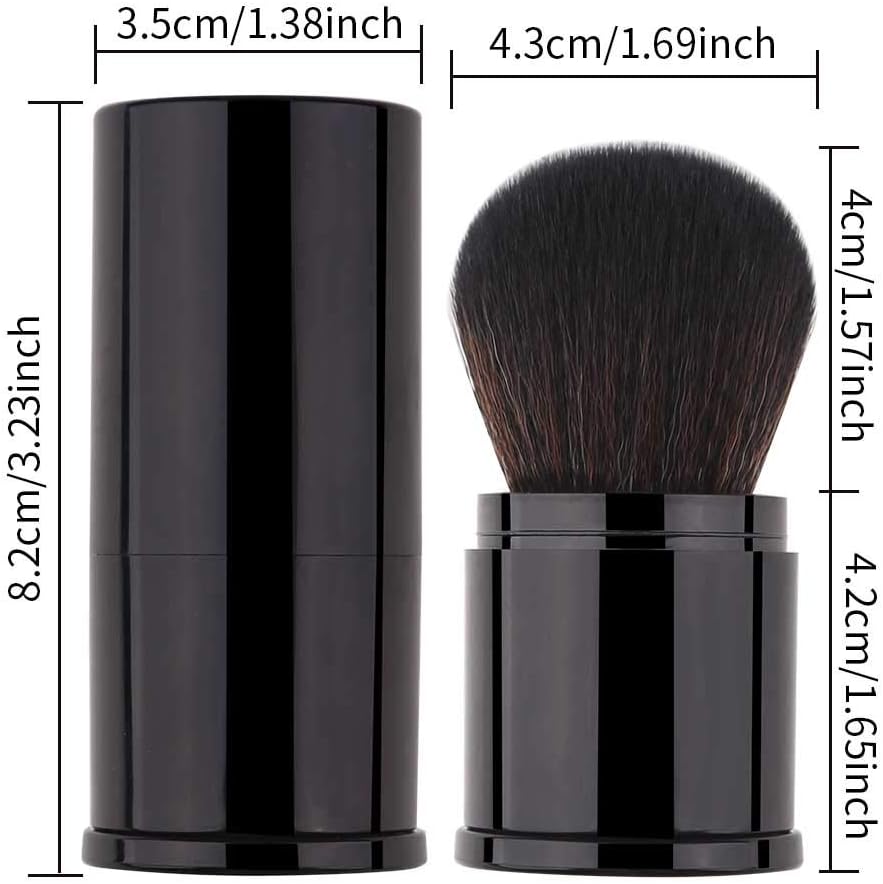Retractable Kabuki Makeup Brush, Daubigny Powder Brushes Foundation Travel Foundation Brush for Blush Bronzer & Powder - Image 3