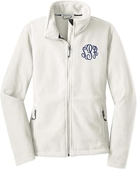 Ladies Monogrammed Fleece Jacket 