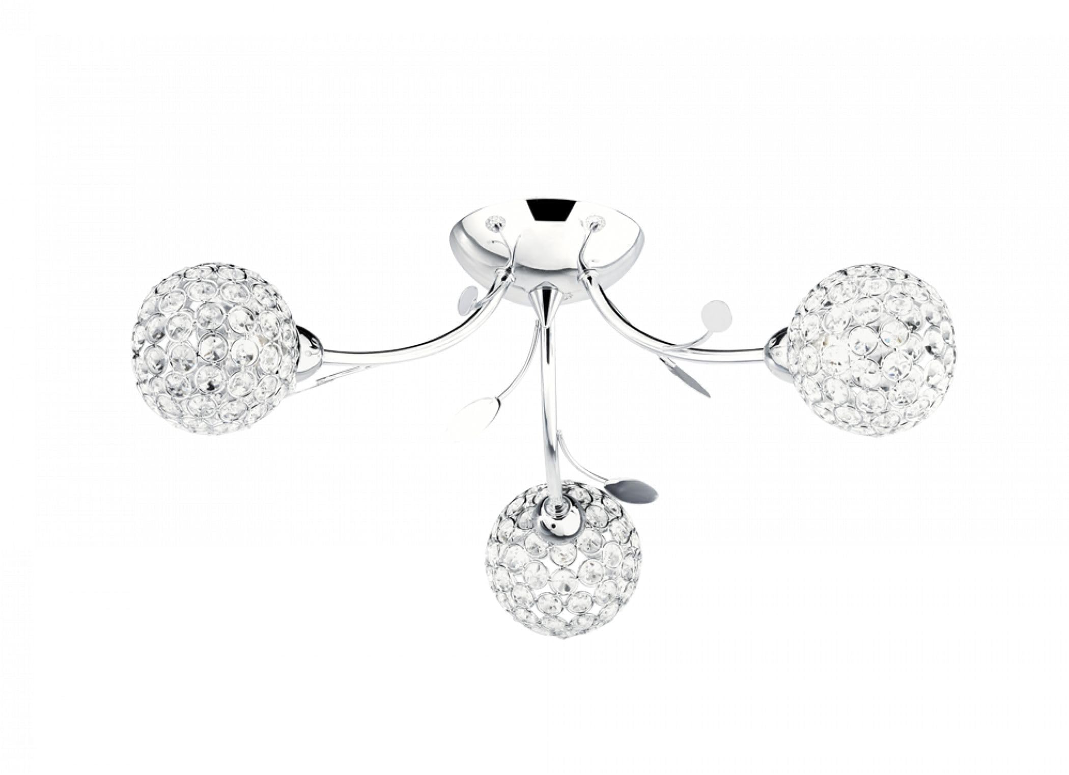 6573-3CC Bellis II Chrome/Acrylic 3 Light Semi-Flush