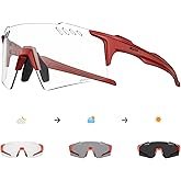 SCVCN Photochromic Cycling Glasses UV400 Protection for Women Men Sports Glasses TR90 MTB Running Mountain Bike S9A2