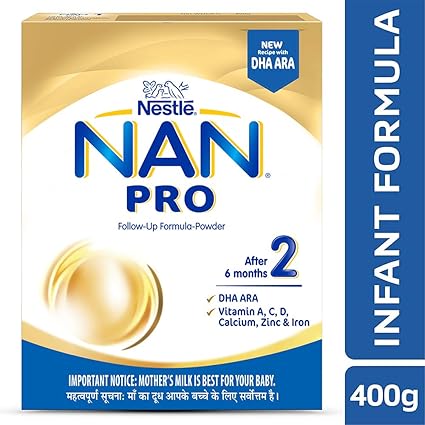 Nestle Nan Pro 2 Follow-Up Infant Formula Powder, After 6 months, 400g