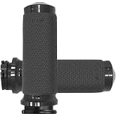 Avon Grips MF-63B-ANO Memory Foam Street Motorcycle Hand Grips - Anodized Black / 1.625"