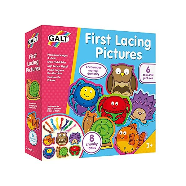 Galt Toys, First Lacing Pictures, Threading Toy, Ages 3 Years Plus