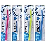 PRO-SYS® Adult Tapered Soft Toothbrush (Colorful 4-Pack) - ADA Accepted, Made with Soft DupontTM bristles