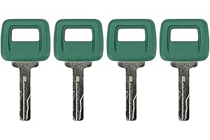 GRADORA 4PCS 11039228 Ignition Keys Compatible with Vol-vo Loaders and Articulating Haul Trucks A20C A25C A30C A35C A40 DA25D DA30D A35D A40D Green