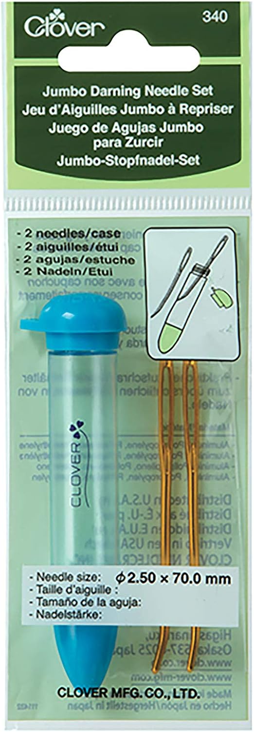 Clover Jumbo Darning Needle Set, Other, Multicoloured, 3.01 x 8.35 x 15.71 cm - Image 3