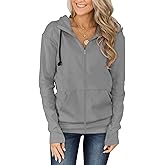 Fallorchid Womens Full-Zip Hoodies Casual Long Sleeve Sweatshirt with Pockets