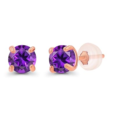 Solid 14K Gold 3mm Round Prong Set Hypoallergenic Genuine Petite Birthstone Stud Earrings